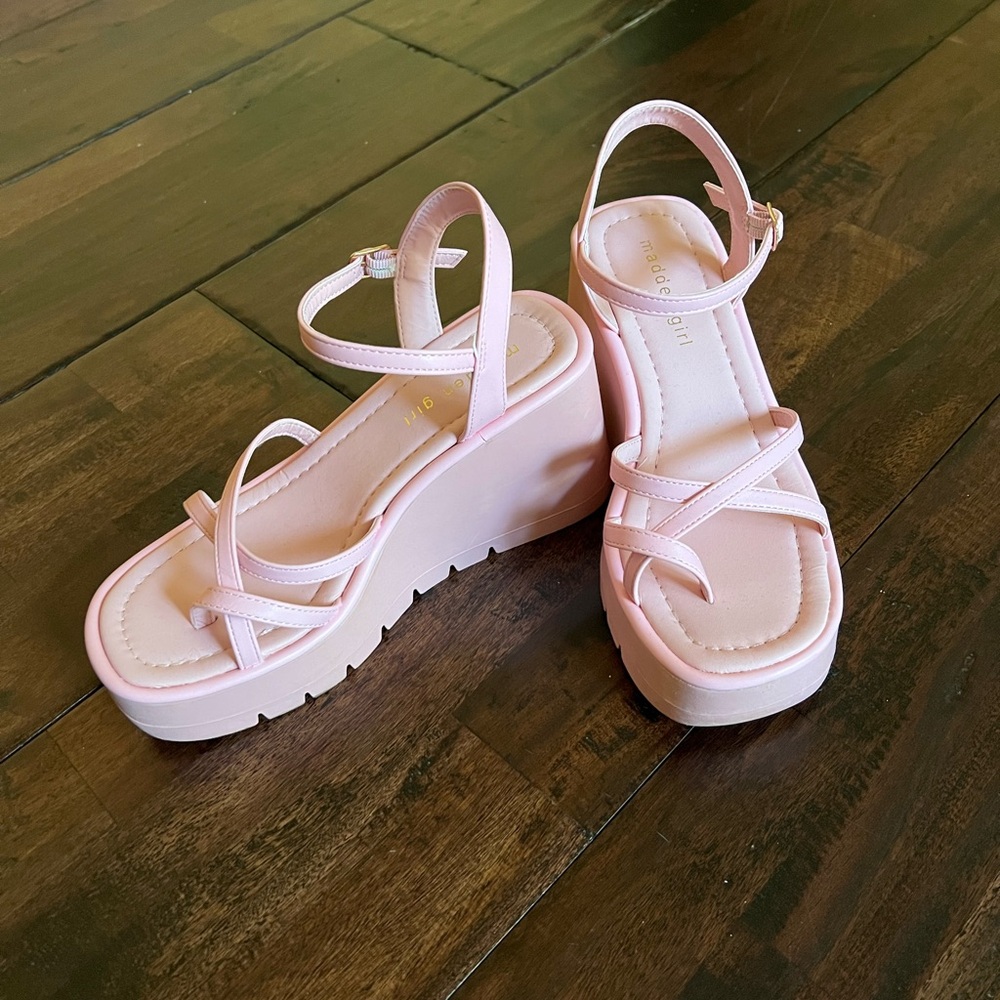 Pink Steve Madden Sandal Platforms